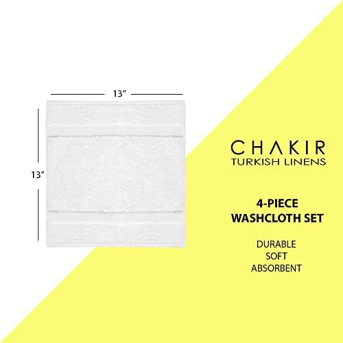 Chakir Turkish Linens Luxury 4-Piece Washcloths