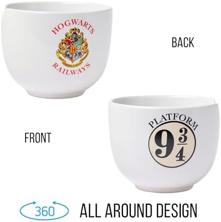 Silver Buffalo Hogwarts Railways Harry Potter Ceramic Ramen Rice Bowl with Chopsticks