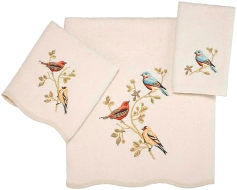 Avanti Linens Fingertip Towel Soft Absorbent Cotton Towel Premier Songbirds Collection
