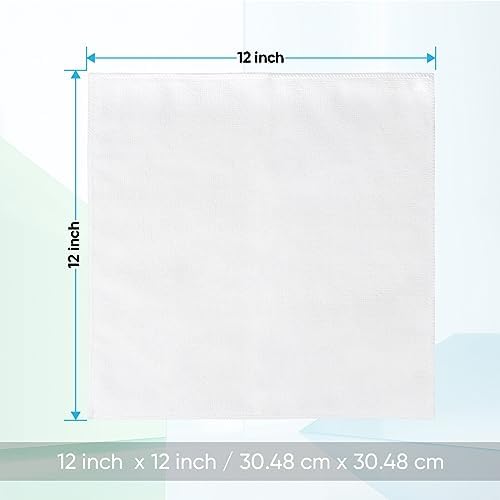 HOMEXCEL 12 Pack Microfiber Washcloths - 12x12 Inch