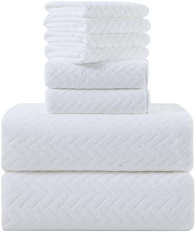 8-Piece Premium Bath Towel Set Soft Lightweight Highly Absorbent Quick Dry