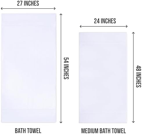 Utopia 6-Piece Bath Towel Set - 24x48 inches