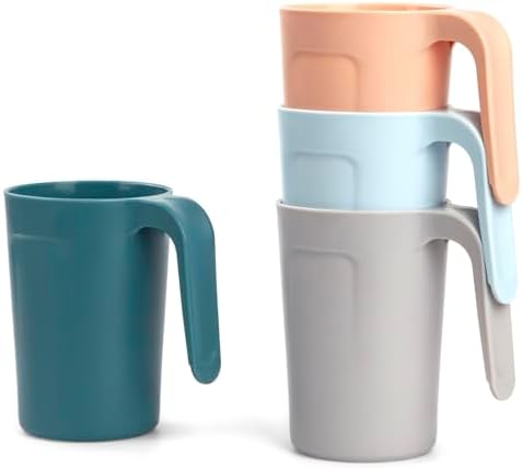 Reusable Plastic Coffee Cups 12 oz for Home Kitchen