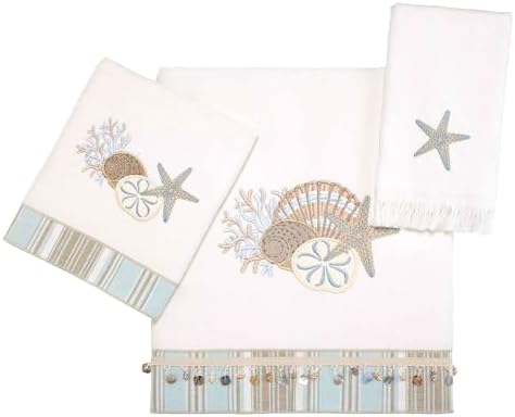 Avanti Linens - Fingertip Towel Soft Absorbent Towel By the Sea White