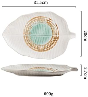Ceramic Leaf Dinner Plates