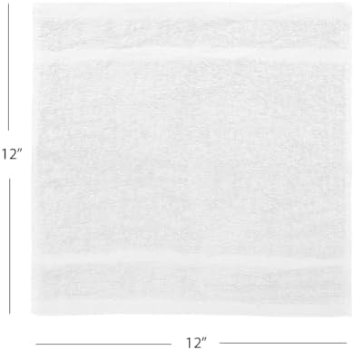 Avalon Towels Cotton Washcloths - Pack of 24 12x12 Inches