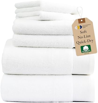 California Design Den 6-Piece Soft Cotton Towels