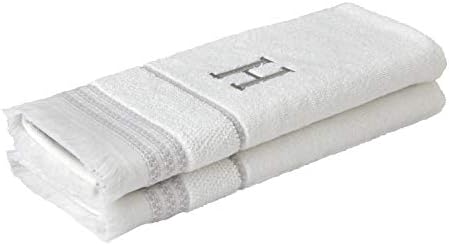 casual hand towel set with monogram design
