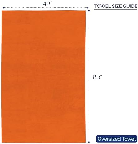 ElegantComfort Premium 40x80 Turkish Cotton Bath Sheet - Orange