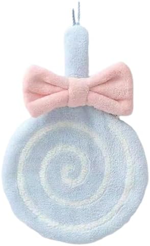 POMN Kids Hand Towels Blue Cute Animal Design