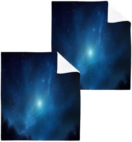Galaxy Washcloth 2-Piece Soft Absorbent Baby Face Towels Reusable Washcloth Set