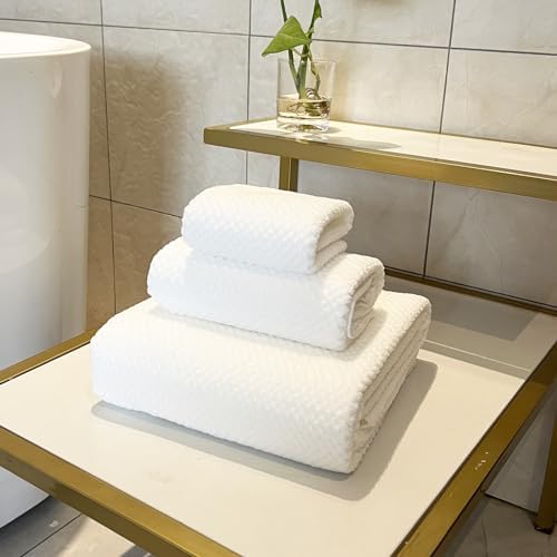 Luxury Oversized Bath Towels White 6 Piece