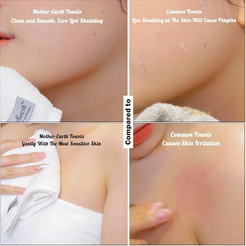 Mother-Earth 6-Pack Soft Bath Washcloths for Sensitive Skin