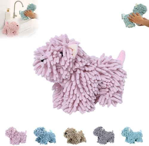Charming Dog Plush Hand Towel