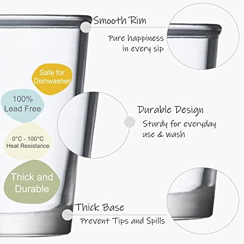SOUL ONE 5 oz Small Juice Glasses Set of 6
