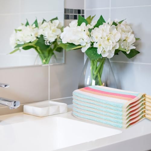 6-Piece Coral Fleece Washcloth Set