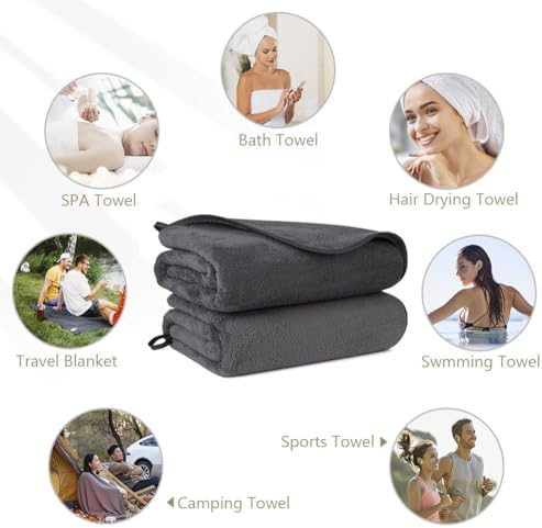 Orighty Bath Towels Pack of 2 27x54 Impossible to Hold