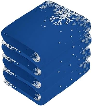 Blue Snowflake Washcloths 2-Pack