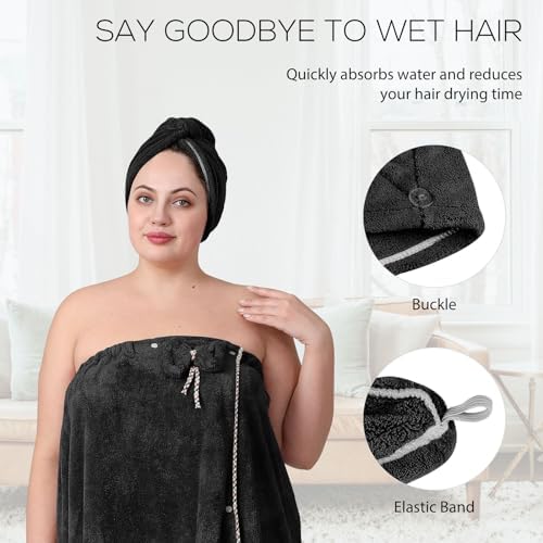 OneDream Plus Size Towel Wrap for Women