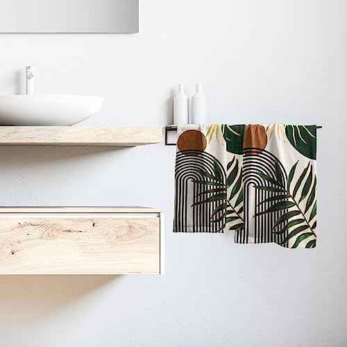 Giwawa Boho Leaves Hand Towels Set of 2 Soft Kitchen Dish Towels