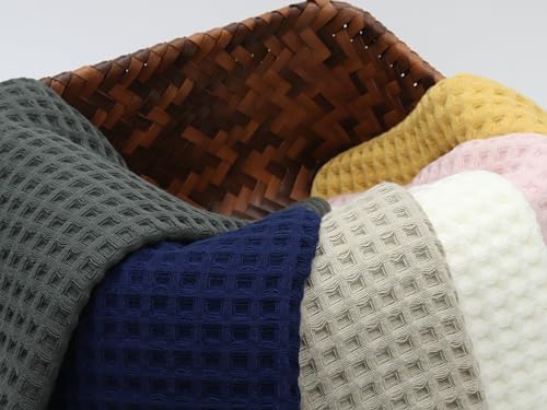 Mias Dream 3-Pack Cotton Waffle Towels - Quick Dry Soft Durable