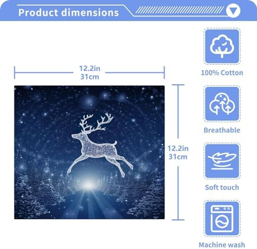 Reindeer Washcloth Set - Christmas Gift for Kids and Adults