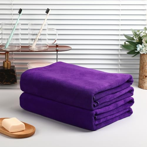 Mixweer 2 Pcs Oversized Bath Towels Ultra Soft Quick Dry