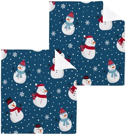 Perfect Christmas Gift for Kids Snowman Washcloth Set