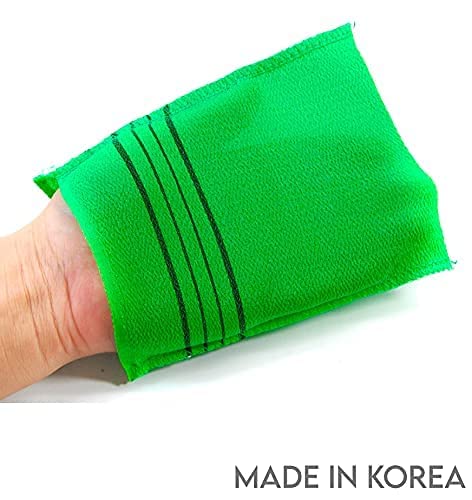 HMI Korean Exfoliating Towel Washcloth Mitt Set