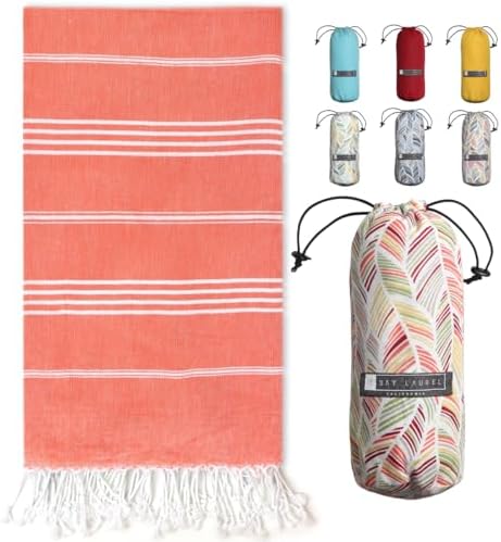 Bay Laurel Beach Towels 39x71 Sand-Free Lightweight