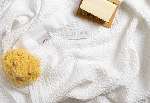 Ravel Silver Infused Waffle Towel USA Grown Supima Cotton Luxurious Quick-Drying