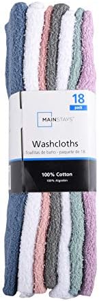 Mainstay Ultra Multi-Color Terry Washcloths