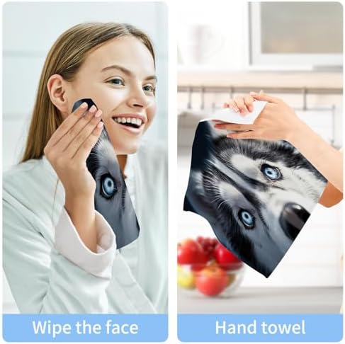 Fast-Powder Soft Reusable Dog Washcloth 12x12in Washable Fingertip Towels