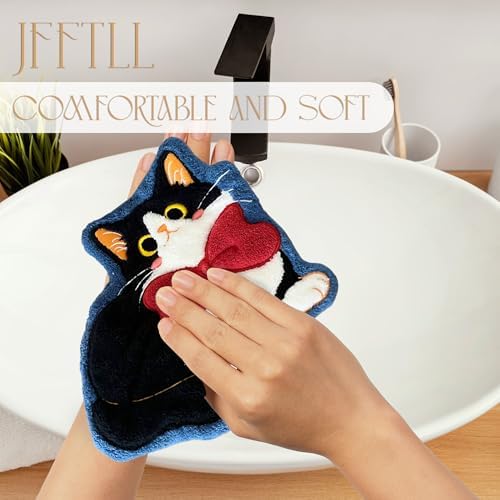 Coquette Red Bow Tuxedo Cat Towels for Home Kitchen