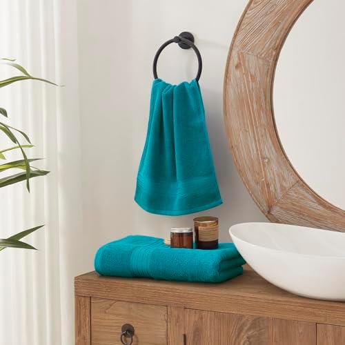 6-Pack Luxury Turkish Cotton Bath Towels for Soft Durable Use