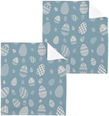Easter Egg Washcloth Set 2P - Soft Absorbent Reusable for Babies Kids