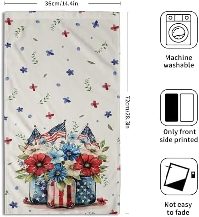 Patriotic Floral Hand Towels