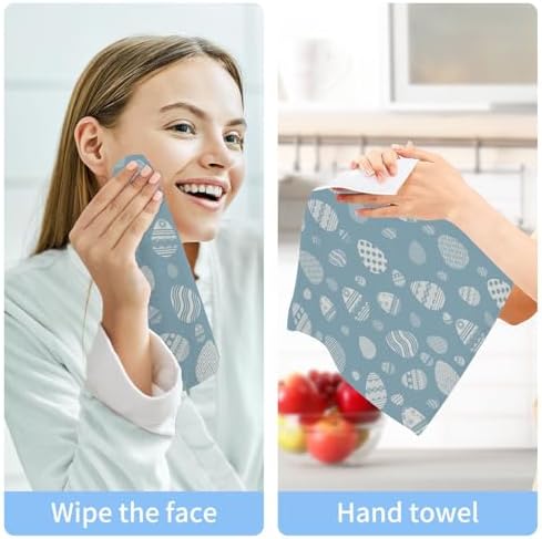 Easter Egg Washcloth Set 2P - Soft Absorbent Reusable for Babies Kids