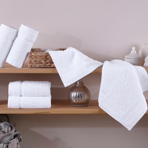 Hawmam Linen Luxury 13x13 Cotton Washcloths Durable Soft Eco-Friendly 12-Pack