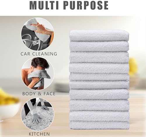 Honeycomb Terry Washcloth - 10 Set Soft Absorbent Pack of 10
