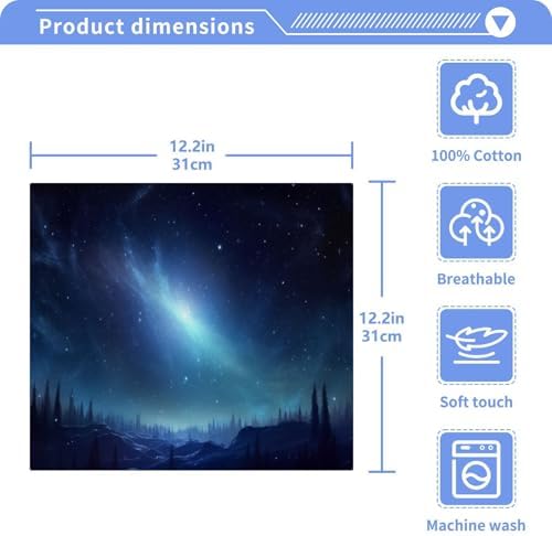 Blue Sky Washcloths - 2-Pack of Soft Absorbent Reusable Face Towels