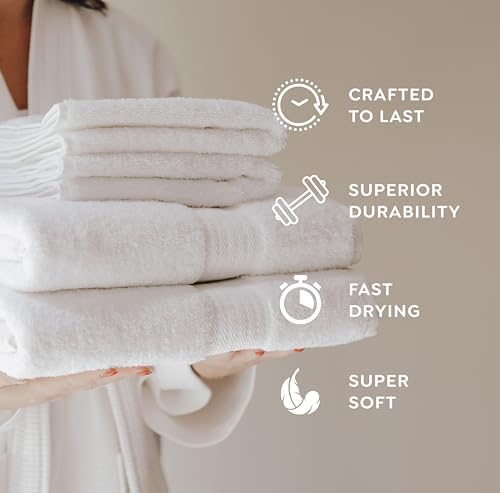 1888 Mills Premium Washcloth Set 8-Pack Soft Absorbent