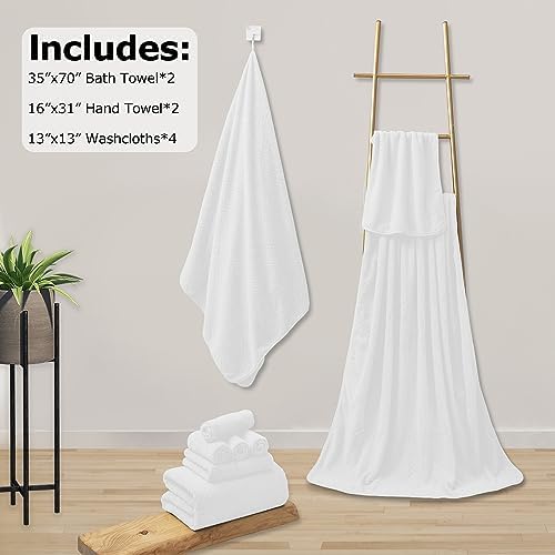 8-Piece Premium Bath Towel Set Soft Lightweight Highly Absorbent Quick Dry