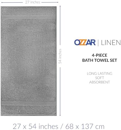 Stunning Luxury 4-Piece Bath Towel Set for Efficient Drying