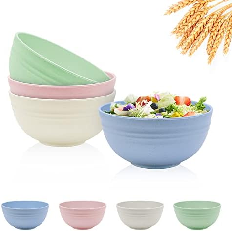 Numkey Quart Set of 4 Small Eco-Friendly BPA-Free Stackable Kitchen Bowls