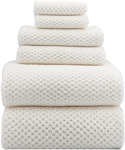 Luxury Oversized Bath Towels White 6 Piece