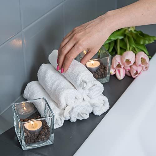 Made Easy Kit Bath Mitts - Set of 6 White - European Style Washcloth