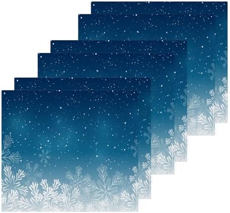 Blue Christmas Snowflake Washcloths 2 Pack