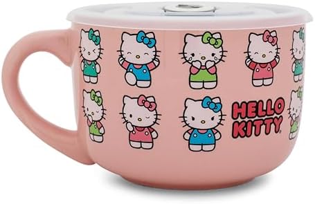Silver Buffalo Sanrio Hello Kitty Soup mug with Lid