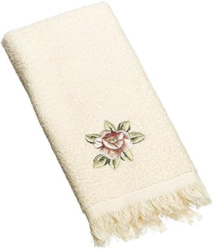 Avanti Linens Rosefan Fingertip Towel Ivory 18 x 11